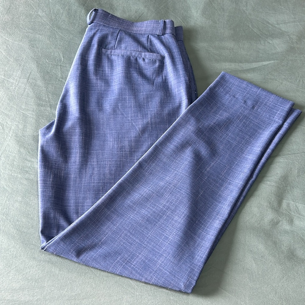 State and Liberty Athletic Fit Stretch Suit Pants - Heathered Blue (32x30)